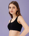 SOIE Woman - Non Wired Non Padded Full Coverage Low Impact Slip on Sports Bra - Lounge Bra -for Women