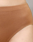 SOIE Woman - High Rise Full Coverage Solid Colour Cotton Stretch Hipster Panty (Pack of 3) - Panty -for Women