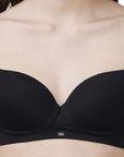 SOIE Woman - Semi Coverage Padded Non Wired T-shirt Bra with High Rise Full Coverage Brief - -for Women
