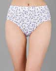 SOIE Woman - High Waist Full Coverage Printed Stretch Cotton Briefs (Pack of 3) - Panty -for Women