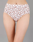 SOIE Woman - High Waist Full Coverage Printed Stretch Cotton Briefs (Pack of 3) - Panty -for Women