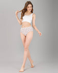 SOIE Woman - High Waist Full Coverage Printed Stretch Cotton Briefs (Pack of 3) - Panty -for Women