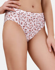 SOIE Woman - High Rise Full Coverage Printed Stretch Cotton Hipster Panty (Pack of 3) - Panty -for Women