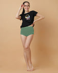 High Rise Full Coverage Cotton Spandex Boyshorts (Pack of 2)