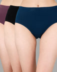 High Waist Full Coverage Solid Cotton Briefs (Pack of 3)