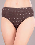 SOIE Woman - High Rise Full Coverage Printed Stretch Cotton Hipster Panty (Pack of 3) - Panty -for Women