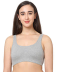 Non Wired Non Padded Full Coverage Low Impact Slip on Sports Bra