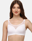 SOIE Woman - Full Coverage Padded Non Wired Lace Detail Cami Bra - -for Women