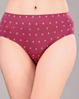SOIE Woman - High Rise Full Coverage Printed Stretch Cotton Hipster Panty (Pack of 3) - Panty -for Women