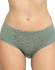 SOIE Woman - High Waist Full Coverage Lace Brief - Panty -for Women