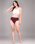 SOIE Woman - High Waist Full Coverage Printed Cotton Briefs (Assorted Pack of 3) - Panty -for Women