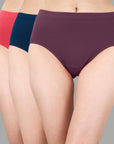 High Waist Full Coverage Solid Cotton Briefs (Pack of 3)