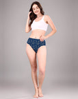 SOIE Woman - High Waist Full Coverage Printed Stretch Cotton Briefs (Pack of 3) - Panty -for Women
