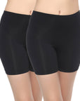 SOIE Woman - Solid Cotton Spandex Cycling Shorts (PACK of 2) - -for Women