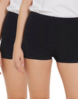 SOIE Woman - Solid Cotton Spandex Cycling Shorts (PACK of 2) - -for Women