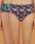 Tummy-Smoothing Printed High Waist Cotton Briefs – Pack of 3