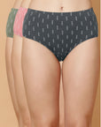 Tummy-Smoothing Printed High Waist Cotton Briefs – Pack of 3