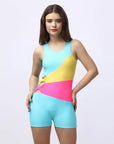 SOIE Woman - Colour Blocked Asymmetric Swimsuit with Bow Detailing - -for Women