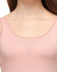 Cotton spandex Camisole with Lace Detailing
