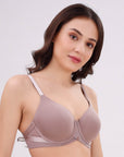 SOIE Woman - Full Coverage Padded Wired T-shirt Bra with Mesh Detailing - -for Women