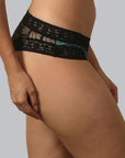 Printed Blue and black Lace Panty