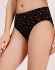 SOIE Woman - High Rise Full Coverage Printed Stretch Cotton Hipster Panty (Pack of 3) - Panty -for Women