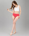 SOIE Woman - High Waist Full Coverage Solid Cotton Briefs (Assorted Pack of 6) - Panty -for Women