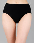 SOIE Woman - High Waist Full Coverage Solid Stretch Cotton Briefs (Pack of 3) - Panty -for Women