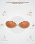 SOIE Woman - Invisible Reusable Self-Adhesive Free Silicone Bra - Silicone Bra -for Women