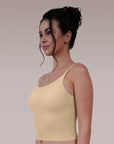 SOIE Woman - Seamless Body Fit Padded Bra Top with Detachable Back Straps - Camisole -for Women