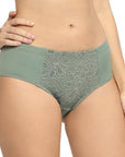 SOIE Woman - High Waist Full Coverage Lace Brief - Panty -for Women