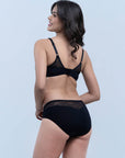 SOIE Woman - Full Coverage Padded Bra and Mid Rise Brief With Lace Detailing - -for Women