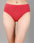 High Rise Full Coverage Solid Colour Cotton Stretch Hipster Panty (Pack of 3)