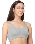 Non Wired Non Padded Full Coverage Low Impact Slip on Sports Bra