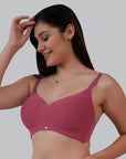SOIE Woman - Full Coverage Padded Non Wired Ultrasoft Seamless Bra - Bra -for Women