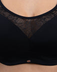 SOIE Woman - Full Coverage Padded Bra and Mid Rise Brief With Lace Detailing - -for Women