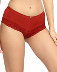 SOIE Woman - Mid Rise Medium Coverage Short Lace Panty - Panty -for Women