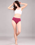 SOIE Woman - High Waist Full Coverage Printed Stretch Cotton Briefs (Pack of 3) - Panty -for Women