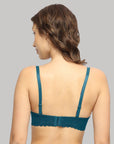 SOIE Woman - Padded Wired Medium Coverage Strapless Halter Neck Multiway Lace Bra - -for Women
