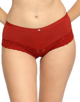 SOIE Woman - Mid Rise Medium Coverage Short Lace Panty - Panty -for Women