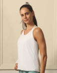 SOIE Woman - V-Neck Coverup Top with Overlapped Back and String Detail - Activewear Cover-up Tee -for Women