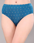 SOIE Woman - High Rise Full Coverage Printed Stretch Cotton Hipster Panty (Pack of 3) - Panty -for Women