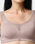 SOIE Woman - Full Coverage Padded Non Wired Lace Detail Cami Bra - -for Women