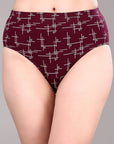 SOIE Woman - High Waist Full Coverage Printed Cotton Briefs (Assorted Pack of 3) - Panty -for Women