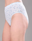 SOIE Woman - High Waist Full Coverage Printed Stretch Cotton Briefs (Pack of 3) - Panty -for Women