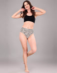 SOIE Woman - High Waist Full Coverage Printed Stretch Cotton Briefs (Pack of 3) - Panty -for Women