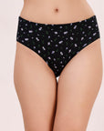 SOIE Woman - High Rise Full Coverage Printed Stretch Cotton Hipster Panty (Pack of 3) - Panty -for Women