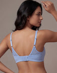 Full Coverage Padded Non Wired Bra With Lace Detailing