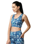 SOIE Woman - Quick-Dry Printed Sports Bra & High Waist Legging Set - Athleisure Set -for Women