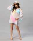 Full Sleeves Off Shoulder Pom-Pom Cover Up Dress